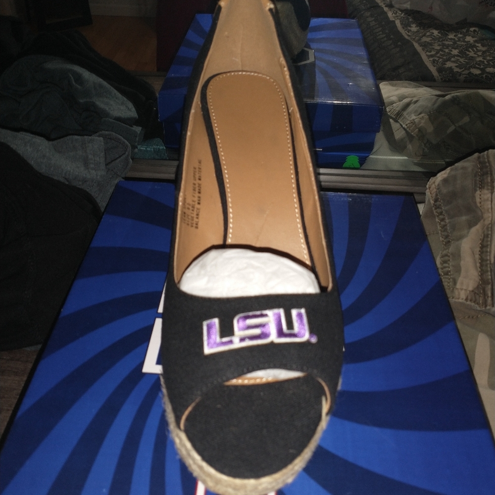 LSU platform sandals university gear 8.5
